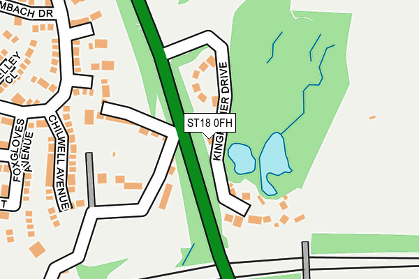 ST18 0FH map - OS OpenMap – Local (Ordnance Survey)