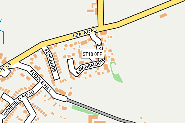 ST18 0FP map - OS OpenMap – Local (Ordnance Survey)