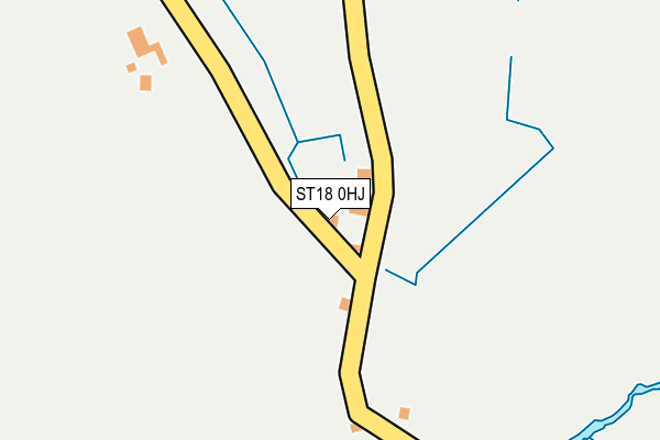ST18 0HJ map - OS OpenMap – Local (Ordnance Survey)