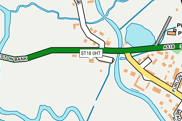 ST18 0HT map - OS OpenMap – Local (Ordnance Survey)