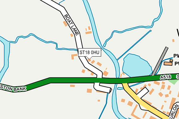 ST18 0HU map - OS OpenMap – Local (Ordnance Survey)
