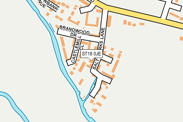 ST18 0JE map - OS OpenMap – Local (Ordnance Survey)