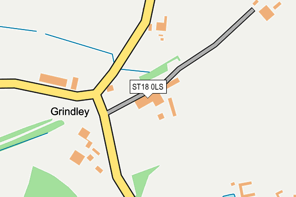 ST18 0LS map - OS OpenMap – Local (Ordnance Survey)
