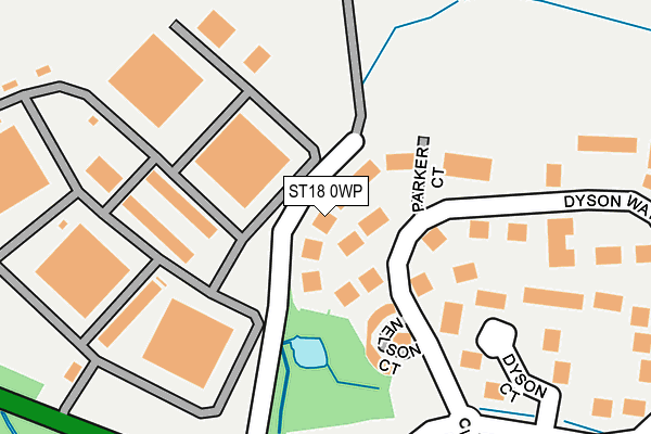 ST18 0WP map - OS OpenMap – Local (Ordnance Survey)