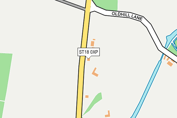 ST18 0XP map - OS OpenMap – Local (Ordnance Survey)