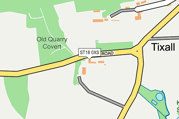ST18 0XS map - OS OpenMap – Local (Ordnance Survey)
