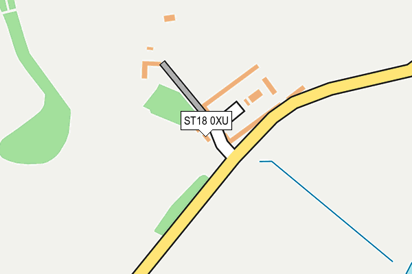 ST18 0XU map - OS OpenMap – Local (Ordnance Survey)
