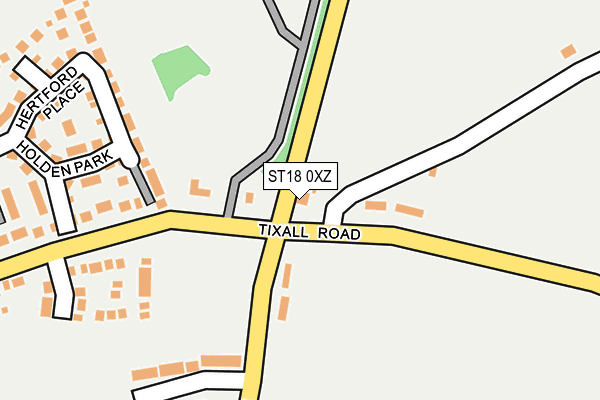 ST18 0XZ map - OS OpenMap – Local (Ordnance Survey)