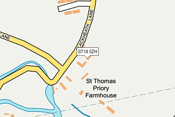 ST18 0ZH map - OS OpenMap – Local (Ordnance Survey)