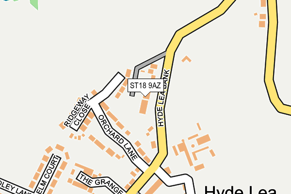 ST18 9AZ map - OS OpenMap – Local (Ordnance Survey)