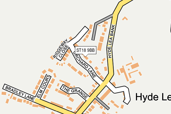 ST18 9BB map - OS OpenMap – Local (Ordnance Survey)