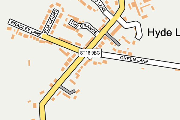 ST18 9BG map - OS OpenMap – Local (Ordnance Survey)