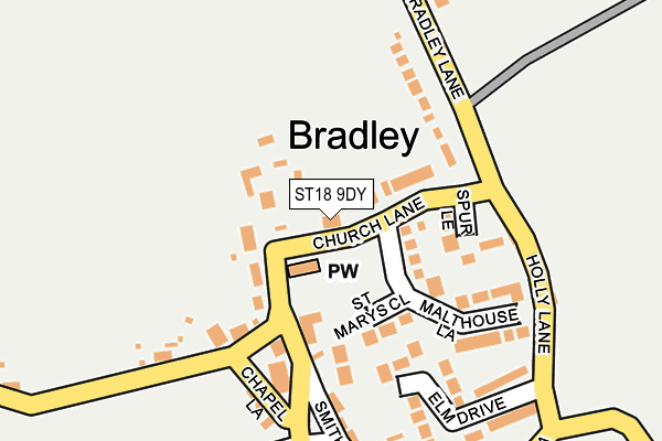 ST18 9DY map - OS OpenMap – Local (Ordnance Survey)