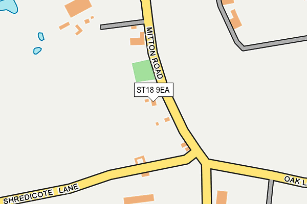 ST18 9EA map - OS OpenMap – Local (Ordnance Survey)