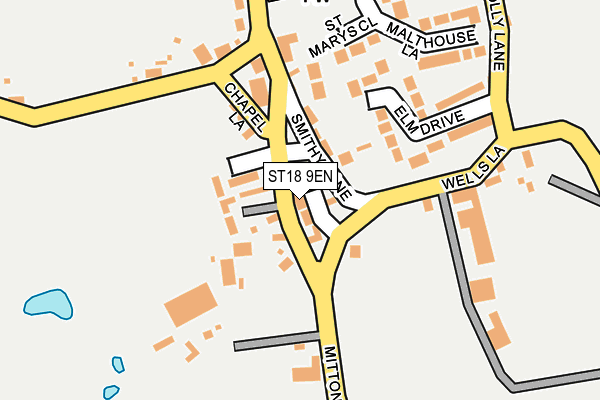 ST18 9EN map - OS OpenMap – Local (Ordnance Survey)