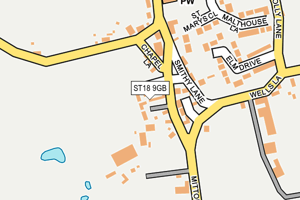 ST18 9GB map - OS OpenMap – Local (Ordnance Survey)