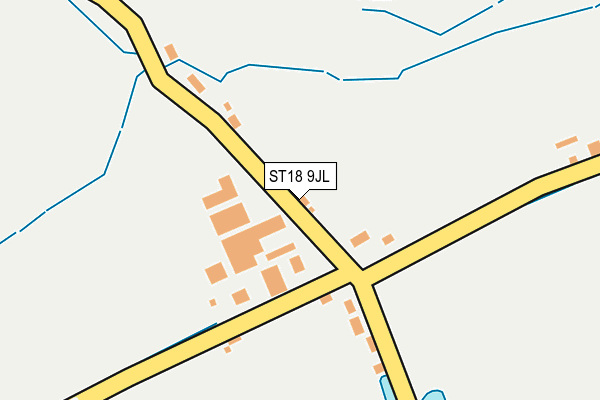 ST18 9JL map - OS OpenMap – Local (Ordnance Survey)