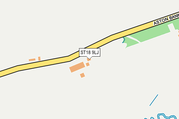 ST18 9LJ map - OS OpenMap – Local (Ordnance Survey)