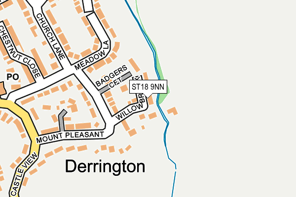 ST18 9NN map - OS OpenMap – Local (Ordnance Survey)