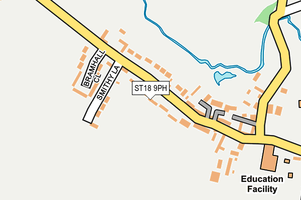 ST18 9PH map - OS OpenMap – Local (Ordnance Survey)