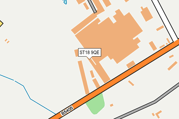 ST18 9QE map - OS OpenMap – Local (Ordnance Survey)