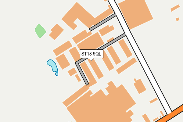 ST18 9QL map - OS OpenMap – Local (Ordnance Survey)