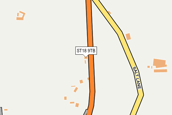 ST18 9TB map - OS OpenMap – Local (Ordnance Survey)