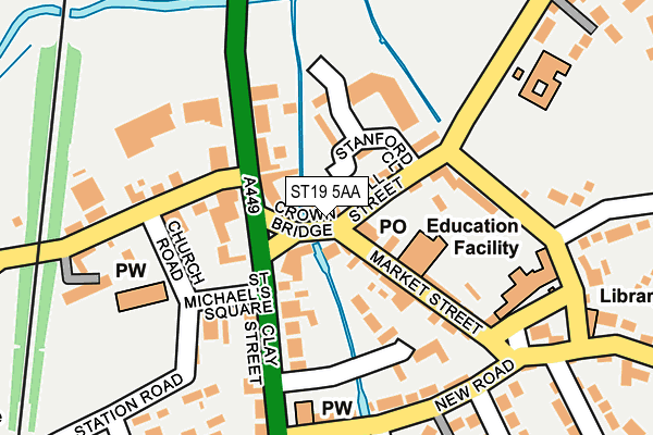 ST19 5AA map - OS OpenMap – Local (Ordnance Survey)