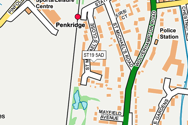 ST19 5AD map - OS OpenMap – Local (Ordnance Survey)