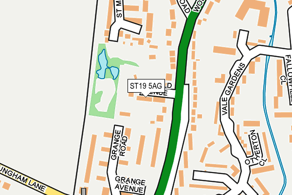 ST19 5AG map - OS OpenMap – Local (Ordnance Survey)