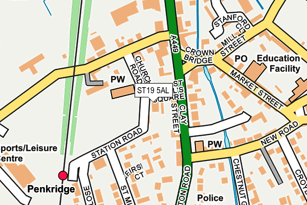 ST19 5AL map - OS OpenMap – Local (Ordnance Survey)
