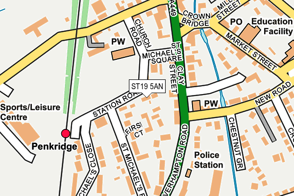 ST19 5AN map - OS OpenMap – Local (Ordnance Survey)