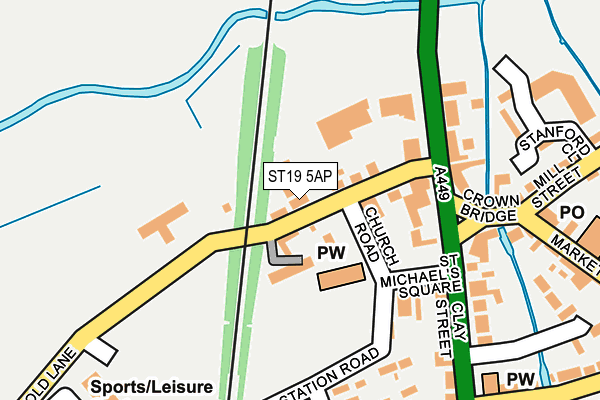 ST19 5AP map - OS OpenMap – Local (Ordnance Survey)