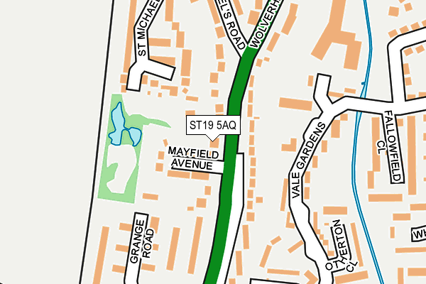 ST19 5AQ map - OS OpenMap – Local (Ordnance Survey)