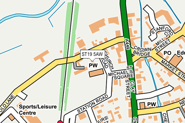 ST19 5AW map - OS OpenMap – Local (Ordnance Survey)
