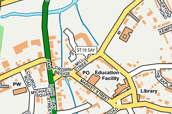 ST19 5AY map - OS OpenMap – Local (Ordnance Survey)