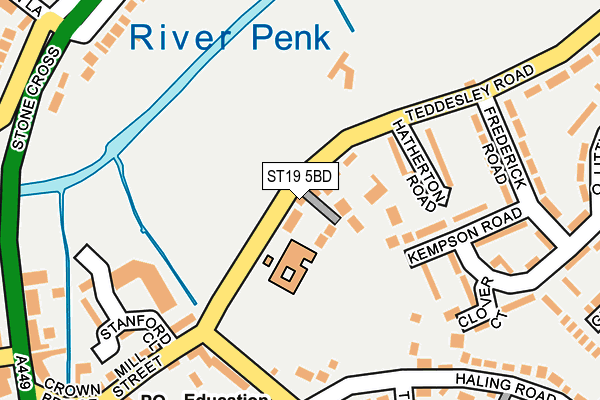 ST19 5BD map - OS OpenMap – Local (Ordnance Survey)