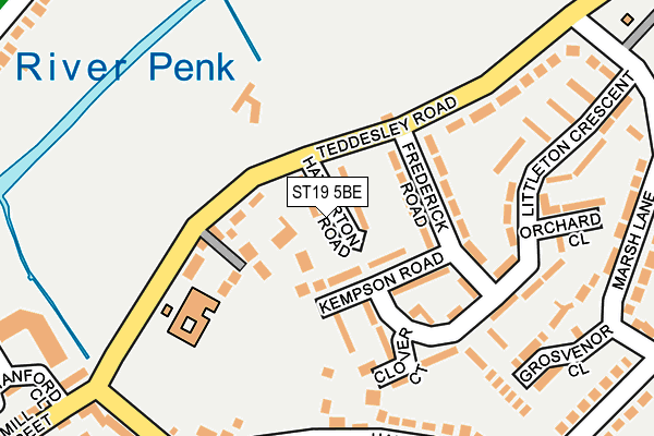 ST19 5BE map - OS OpenMap – Local (Ordnance Survey)