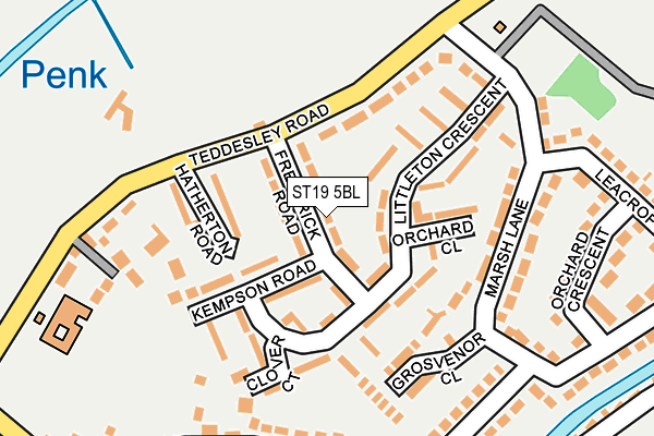 ST19 5BL map - OS OpenMap – Local (Ordnance Survey)