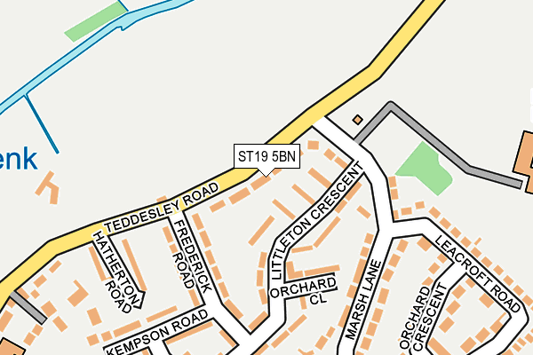 ST19 5BN map - OS OpenMap – Local (Ordnance Survey)