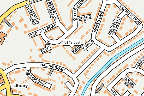 ST19 5BS map - OS OpenMap – Local (Ordnance Survey)