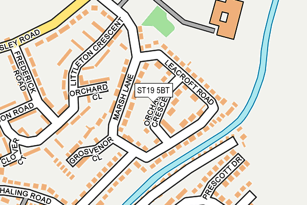 ST19 5BT map - OS OpenMap – Local (Ordnance Survey)
