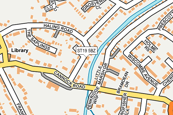 ST19 5BZ map - OS OpenMap – Local (Ordnance Survey)