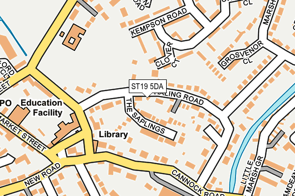 ST19 5DA map - OS OpenMap – Local (Ordnance Survey)