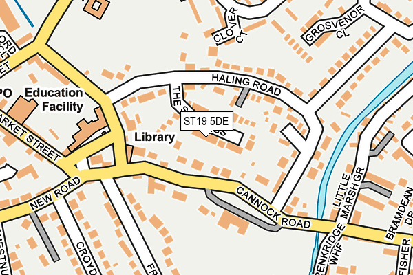 ST19 5DE map - OS OpenMap – Local (Ordnance Survey)