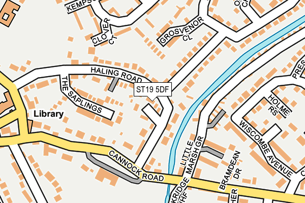 ST19 5DF map - OS OpenMap – Local (Ordnance Survey)