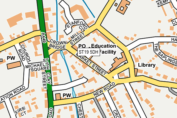 ST19 5DH map - OS OpenMap – Local (Ordnance Survey)