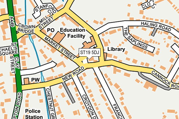 ST19 5DJ map - OS OpenMap – Local (Ordnance Survey)