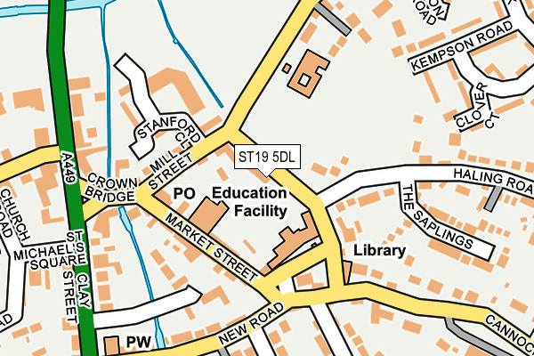 ST19 5DL map - OS OpenMap – Local (Ordnance Survey)