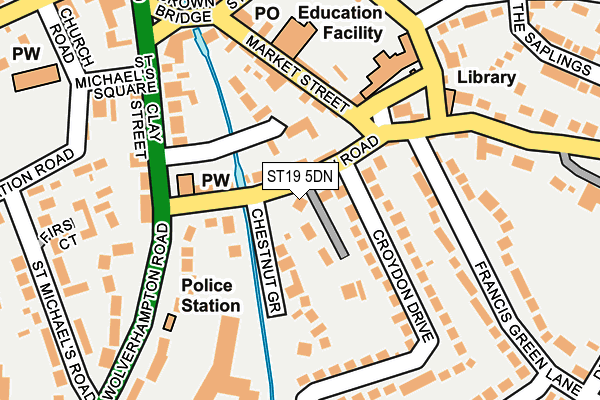 ST19 5DN map - OS OpenMap – Local (Ordnance Survey)